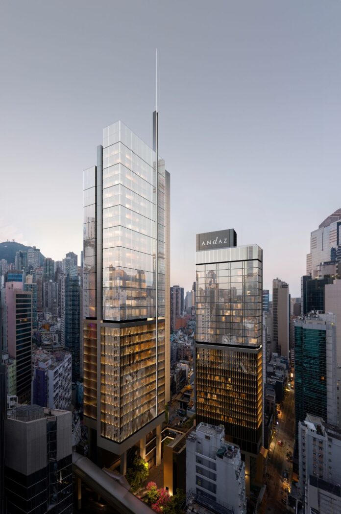 Andaz Hong Kong Central 凱悅宣布計劃在香港開設首間安達仕酒店 位處核心地段的全新城市地標,香港中環安達仕酒店將成為Central Crossing重點項目之一, 預計於2027年隆重揭幕